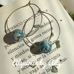 Alquimia Blue and Silver Dangle Earrings with Intricate Design